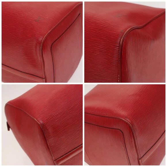 LOUIS VUITTON Epi Keepall 55 Boston Bag Red M42957 LV Auth 132721 - Picture 16 of 16